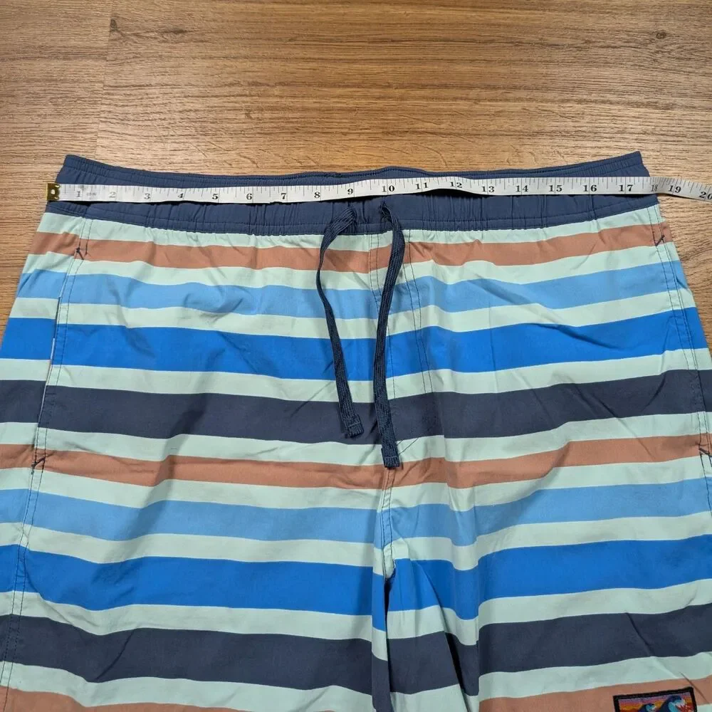 Patagonia Wavefarer Volley Shorts Men's Size XL Striped Board Swim Trunks